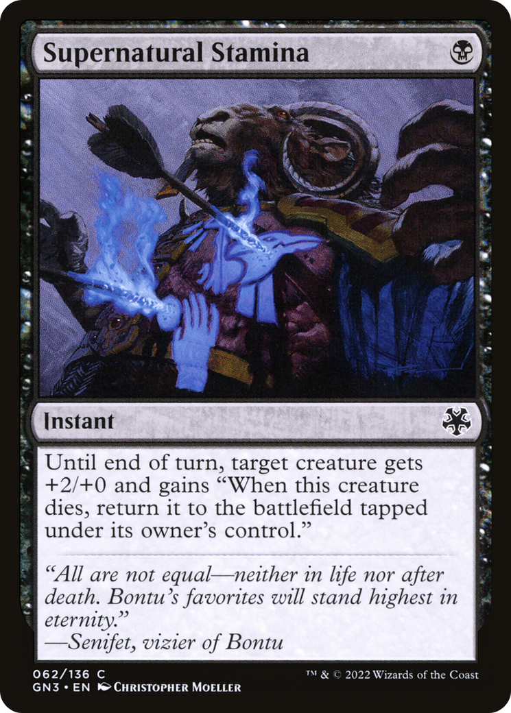 {C} Supernatural Stamina [Game Night 2022][GN3 062]