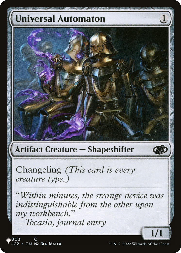 Universal Automaton (J22) [LIST 803]
