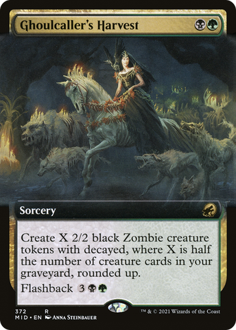 {R} Ghoulcaller's Harvest (Extended Art) [Innistrad: Midnight Hunt][MID 372]
