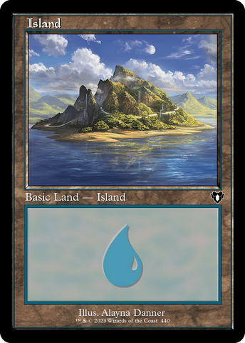 {B} Island (440) (Retro) [Commander Masters][CMM 440]
