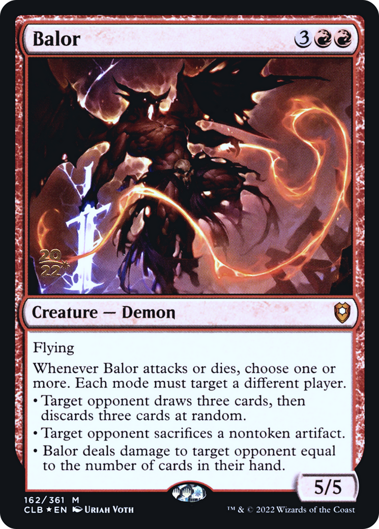 {R} Balor [Commander Legends: Battle for Baldur's Gate Prerelease Promos][PR CLB 162]