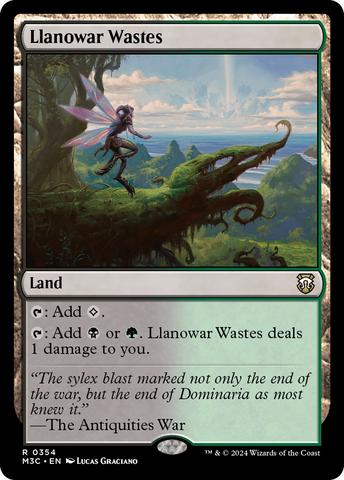 {R} Llanowar Wastes (Ripple Foil) [Modern Horizons 3 Commander][RPF M3C 354]