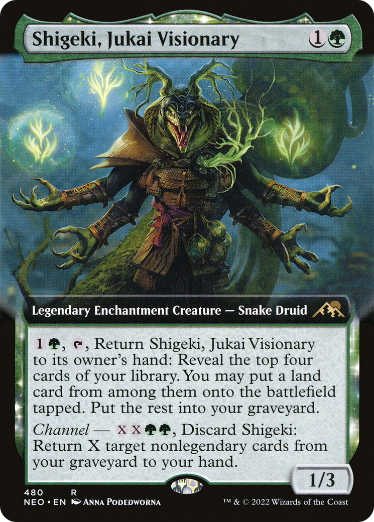 {R} Shigeki, Jukai Visionary (Extended Art) [Kamigawa: Neon Dynasty][NEO 480]