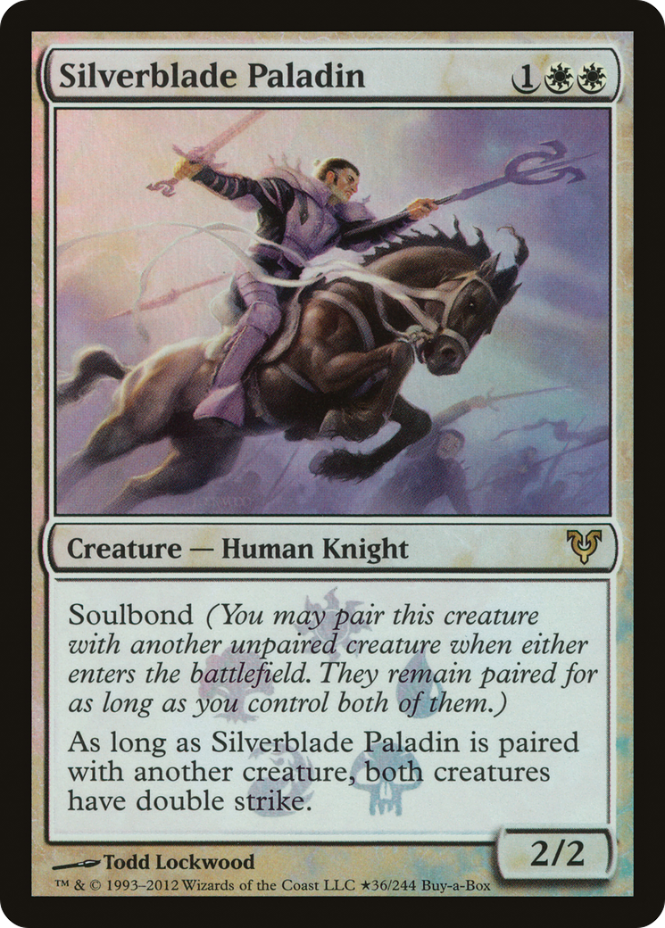 {R} Silverblade Paladin (Buy-A-Box) [Avacyn Restored Promos][PA AVR 036] - Misty Mountain Games