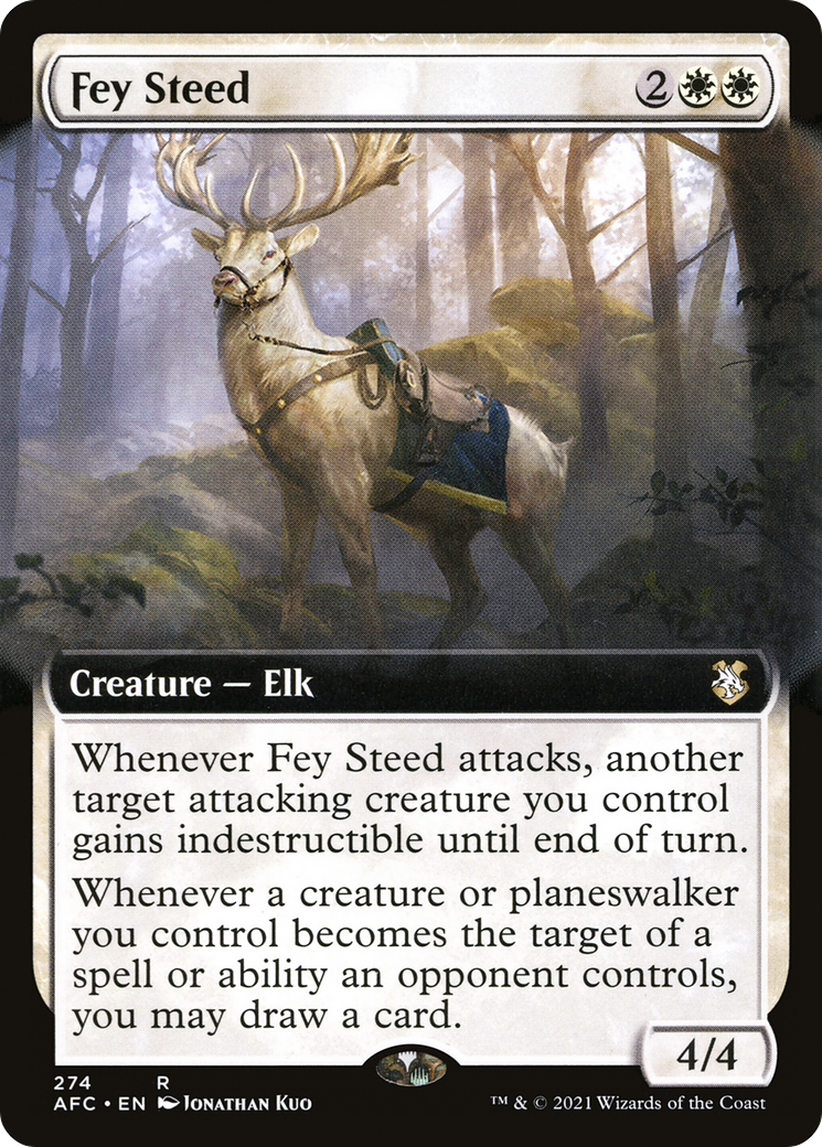 {R} Fey Steed (Extended Art) [Dungeons & Dragons: Adventures in the Forgotten Realms Commander][AFC 274]