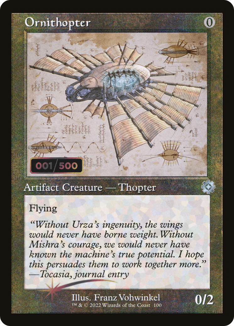 {C} Ornithopter (Schematic) (Serial Numbered) [The Brothers' War Retro Artifacts][BRR 100]