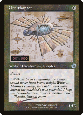 {C} Ornithopter (Schematic) (Serial Numbered) [The Brothers' War Retro Artifacts][BRR 100]