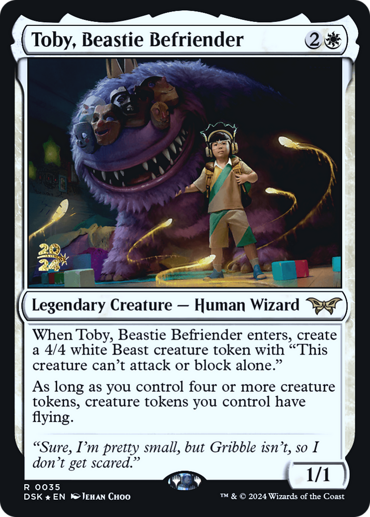 {@R} Toby, Beastie Befriender [Duskmourn: House of Horror Prerelease Promos][PR DSK 035]