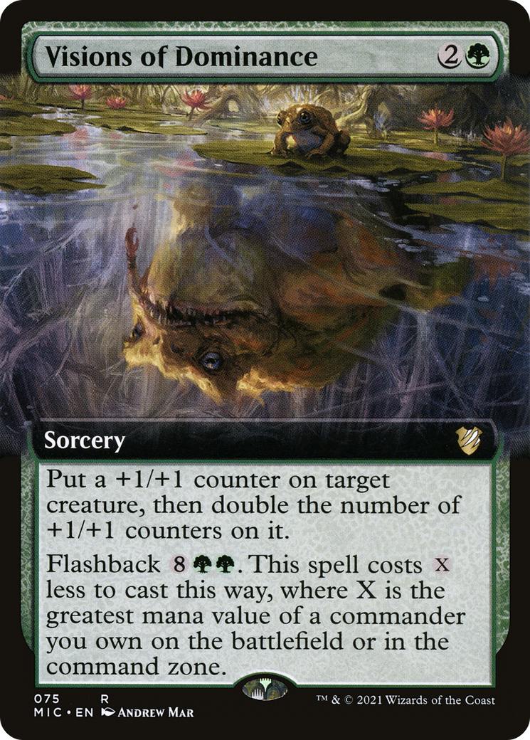 {R} Visions of Dominance (Extended Art) [Innistrad: Midnight Hunt Commander][MIC 075]