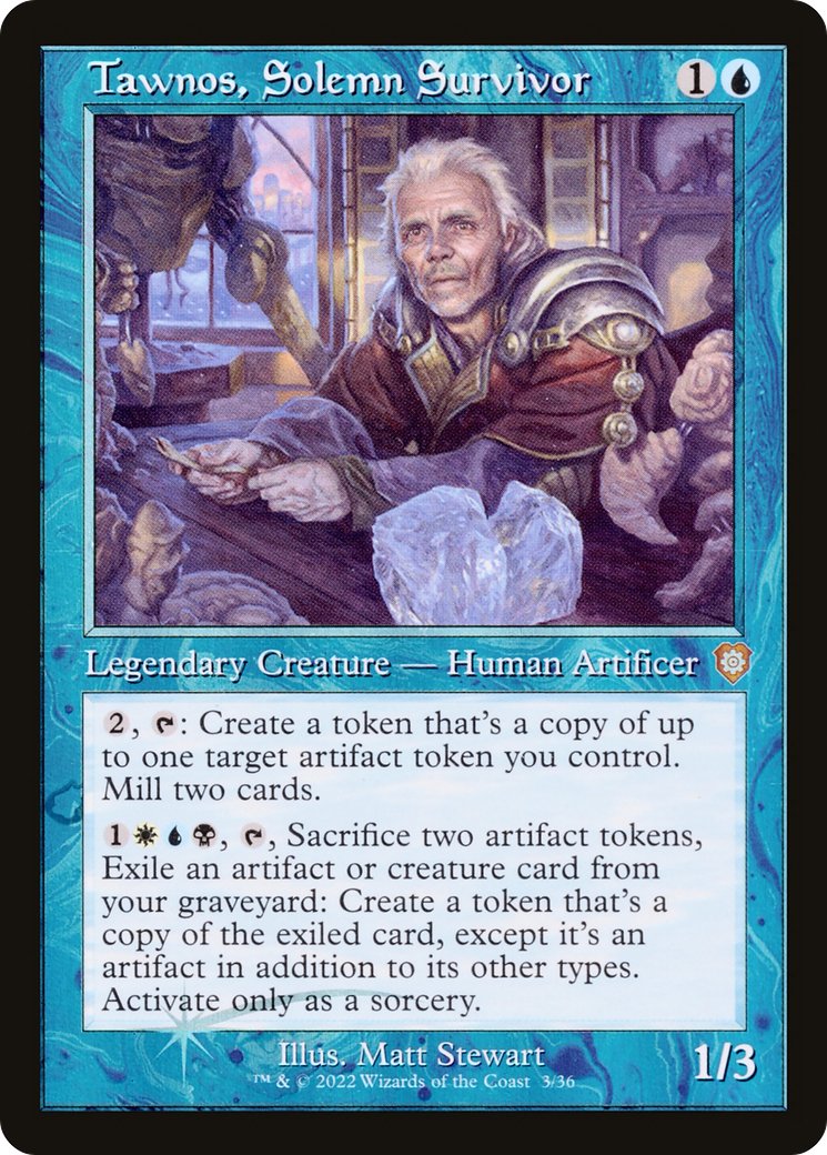 {R} Tawnos, Solemn Survivor (Retro) [The Brothers' War Commander][BRC 003]