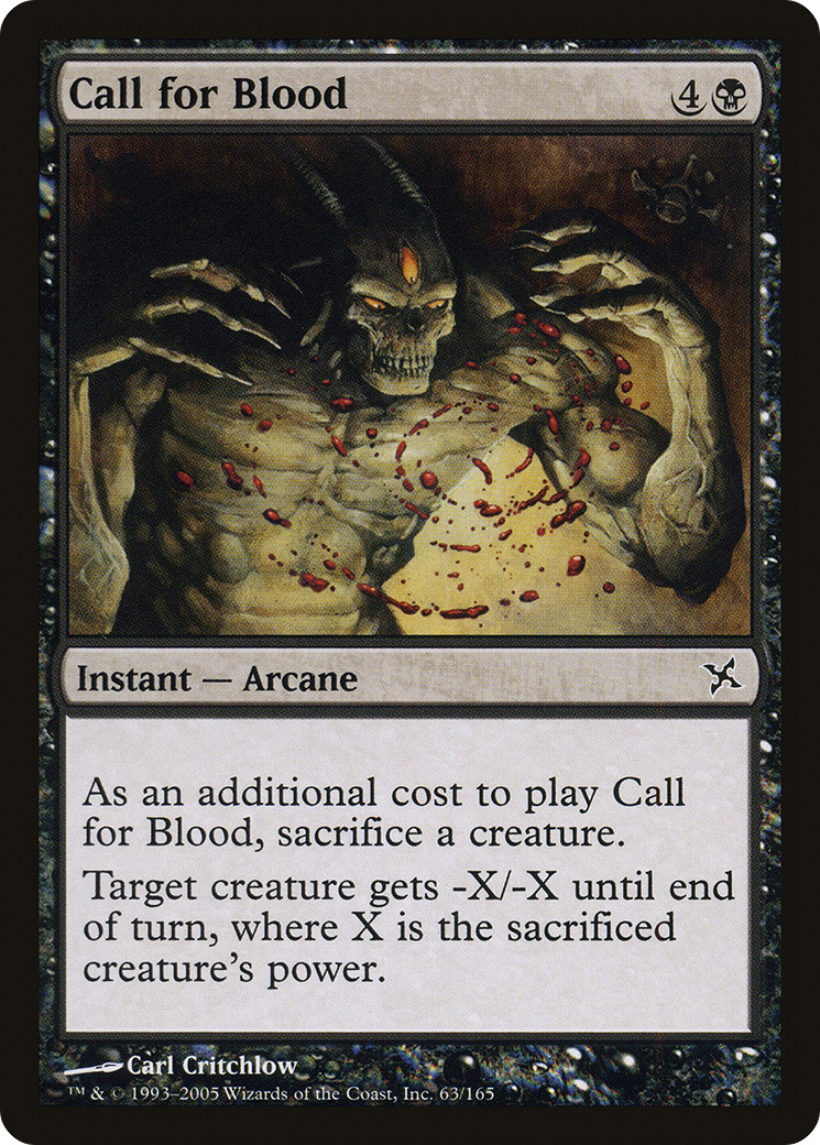 {C} Call for Blood [Betrayers of Kamigawa][BOK 063]