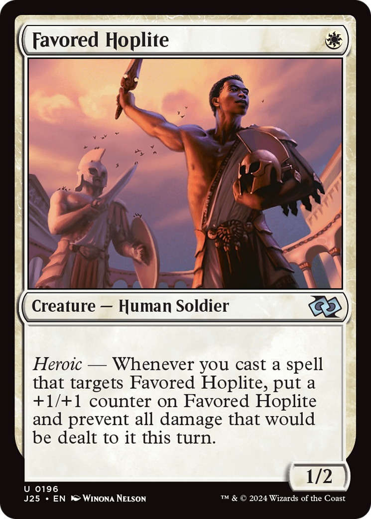 {C} Favored Hoplite [Foundations Jumpstart][J25 196]