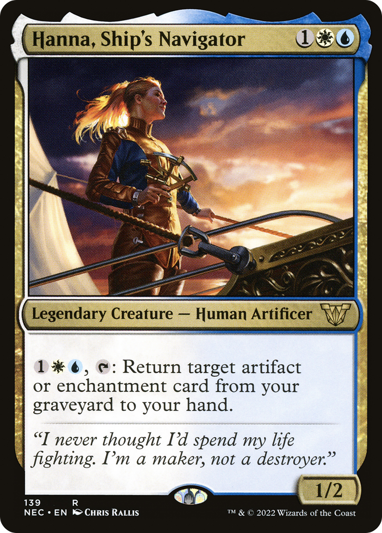 {R} Hanna, Ship's Navigator [Kamigawa: Neon Dynasty Commander][NEC 139]