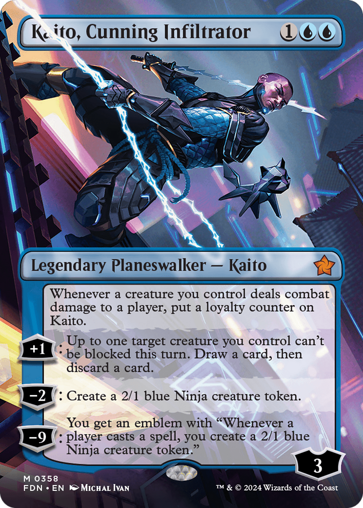 {@R} Kaito, Cunning Infiltrator (Borderless) [Foundations][FDN 358]