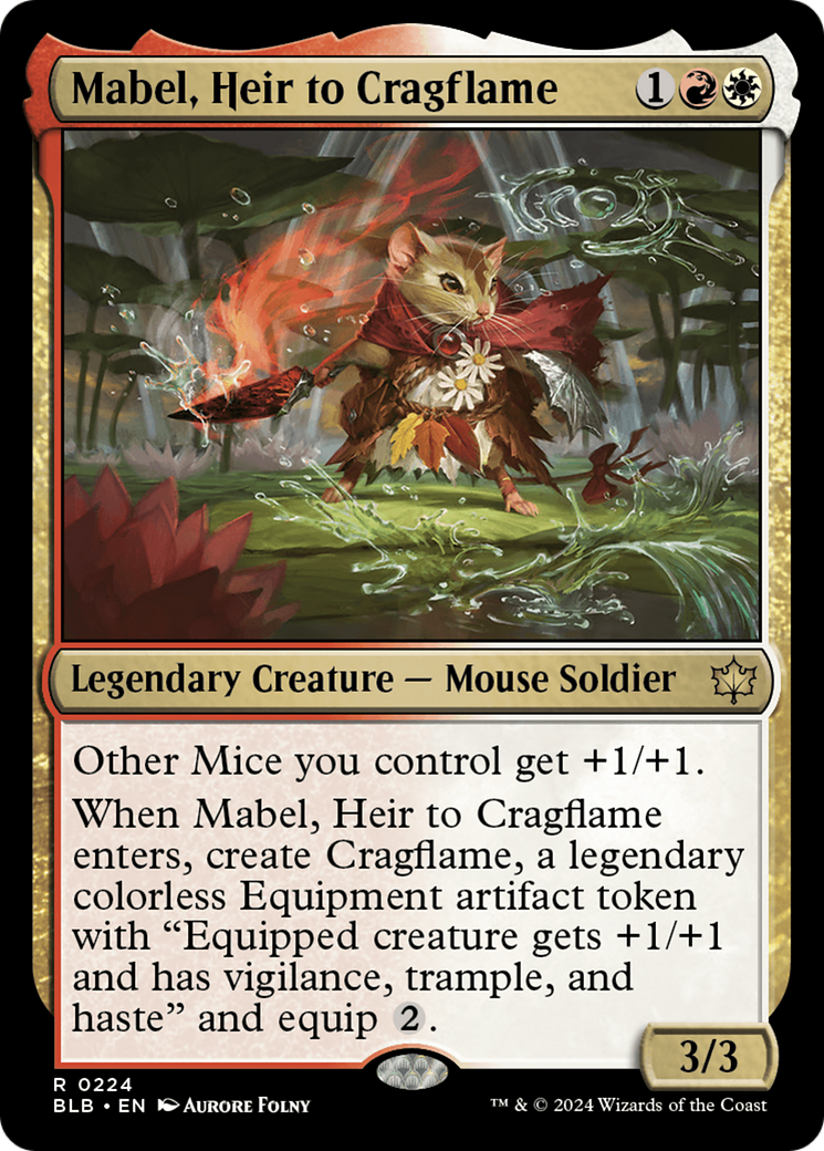 {@R} Mabel, Heir to Cragflame [Bloomburrow][BLB 224]