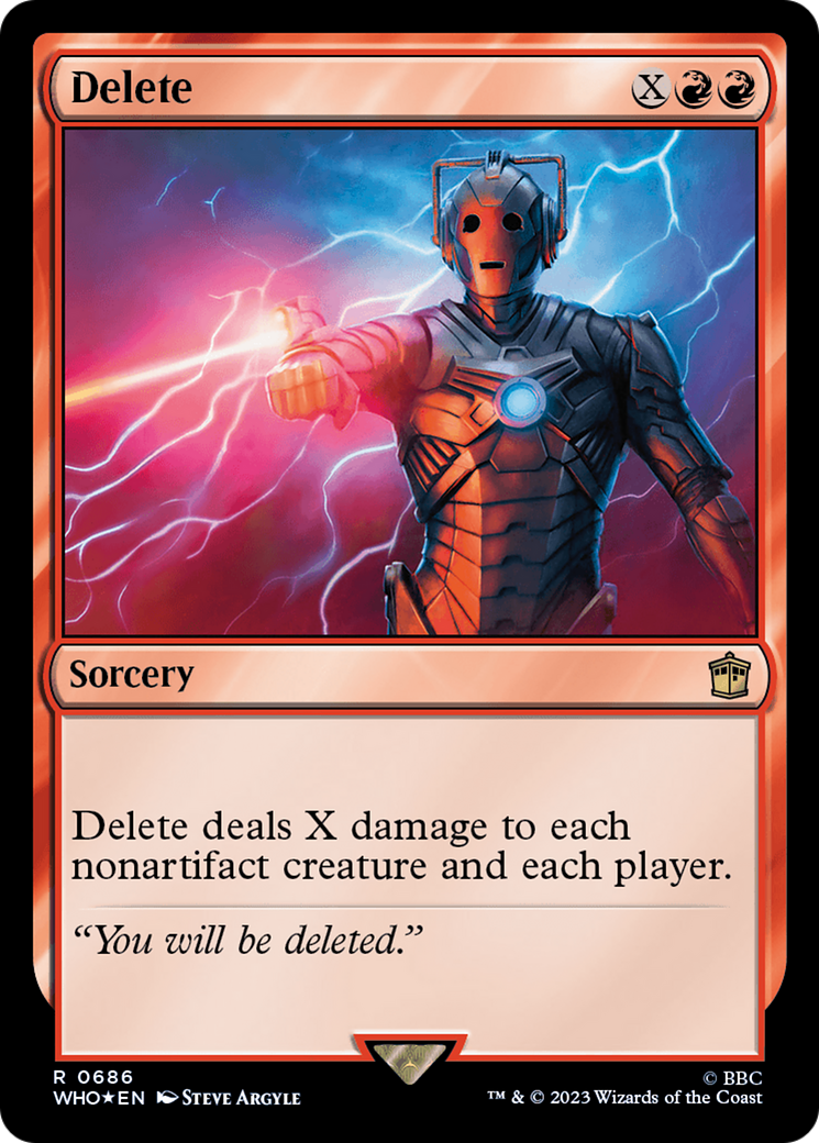 {R} Delete (Surge Foil) [Doctor Who][WHO 686]