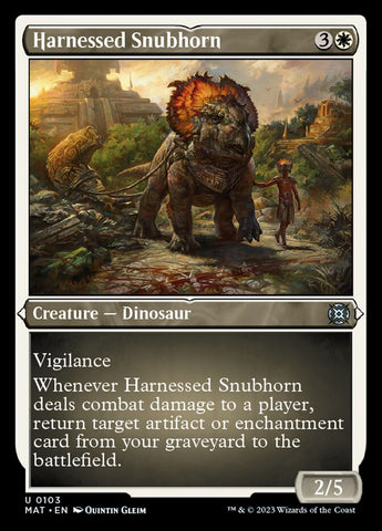 {C} Harnessed Snubhorn (Foil Etched) [March of the Machine: The Aftermath][MAT 103]