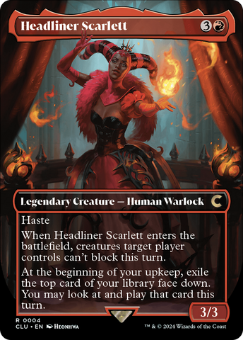 {R} Headliner Scarlett (Borderless) [Ravnica: Clue Edition][CLU 004]