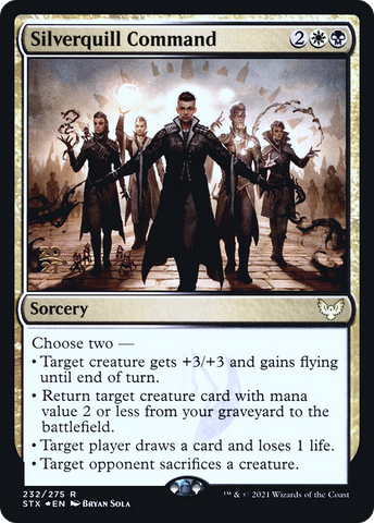 {R} Silverquill Command [Strixhaven: School of Mages Prerelease Promos][PR STX 232]