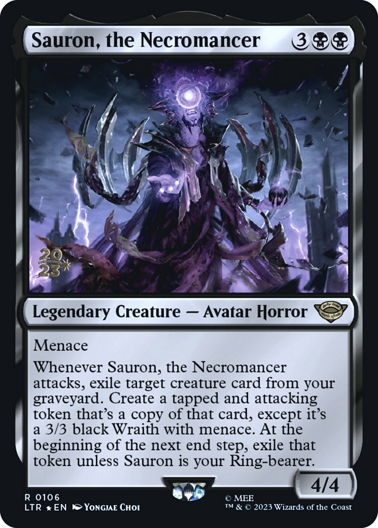 {R} Sauron, the Necromancer [The Lord of the Rings: Tales of Middle-Earth Prerelease Promos][PR LTR 106]