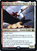 {R} Rem Karolus, Stalwart Slayer [Innistrad: Midnight Hunt Prerelease Promos][PR MID 235]
