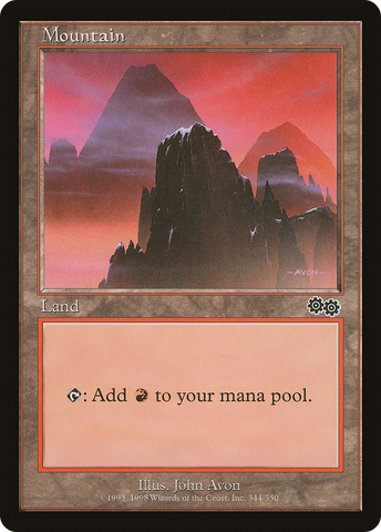 {B}[USG 344] Mountain (344) [Urza's Saga]