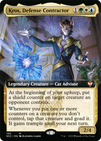 {R} Kros, Defense Contractor (Extended Art) [Streets of New Capenna Commander][NCC 105]