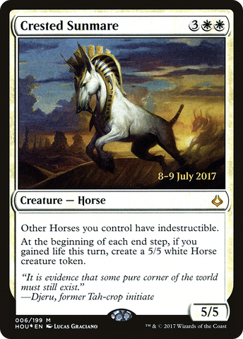 {R} Crested Sunmare [Hour of Devastation Prerelease Promos][PR HOU 006]