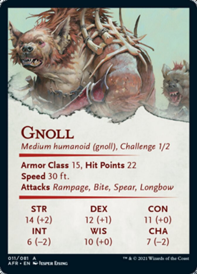 {A} Gnoll Art Card (Gold-Stamped Signature) [Dungeons & Dragons: Adventures in the Forgotten Realms Art Series][GS AAFR 011]
