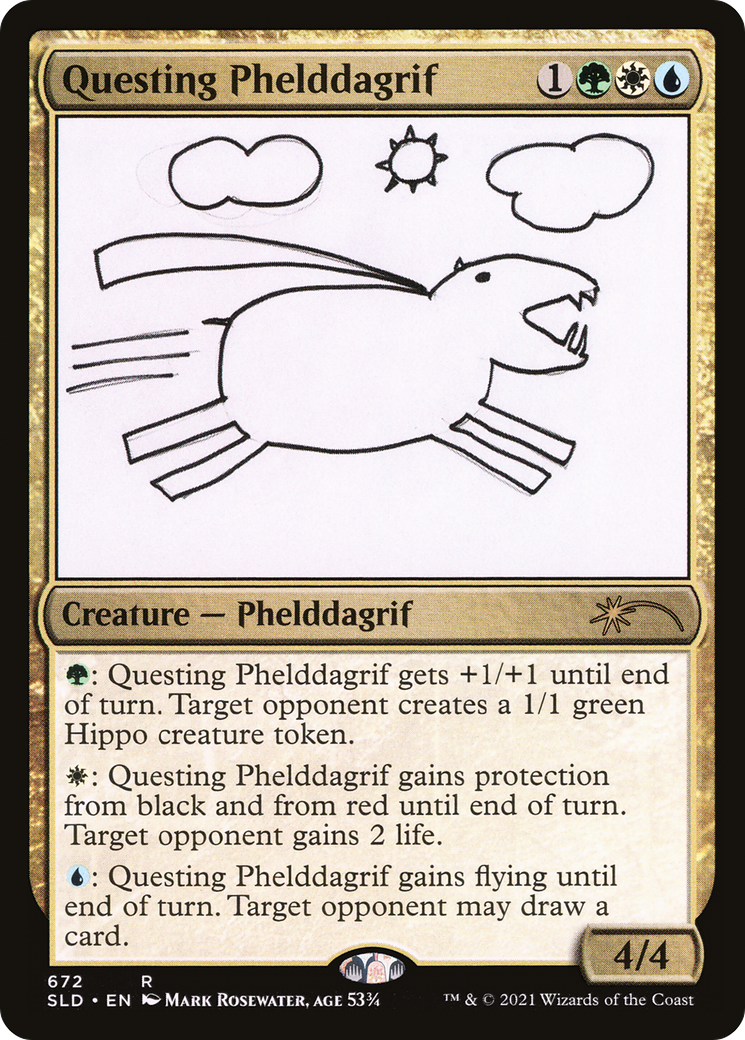 {R} Questing Phelddagrif (672) [Secret Lair Drop Promos][SLD 672]