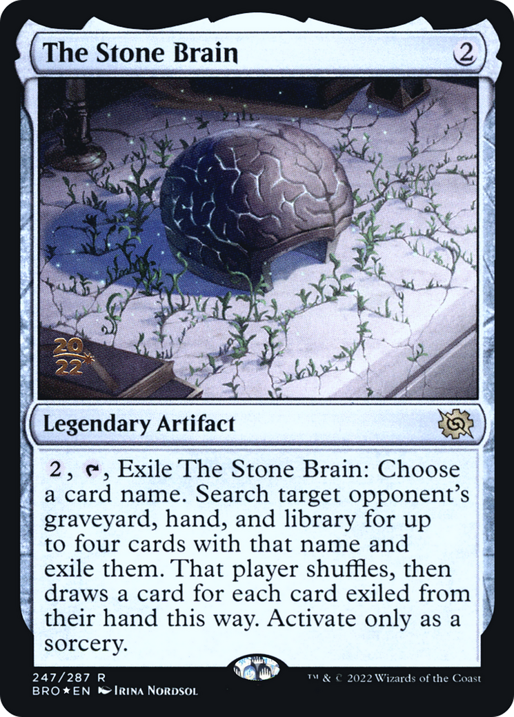 {R} The Stone Brain [The Brothers' War: Prerelease Promos][PR BRO 247]