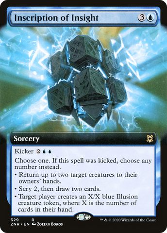 {R} Inscription of Insight (Extended Art) [Zendikar Rising][ZNR 329]