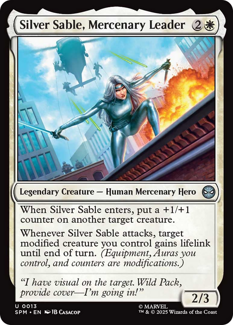 {@@ SPM C} Silver Sable, Mercenary Leader [Marvel's Spider-Man] [SPM 013]