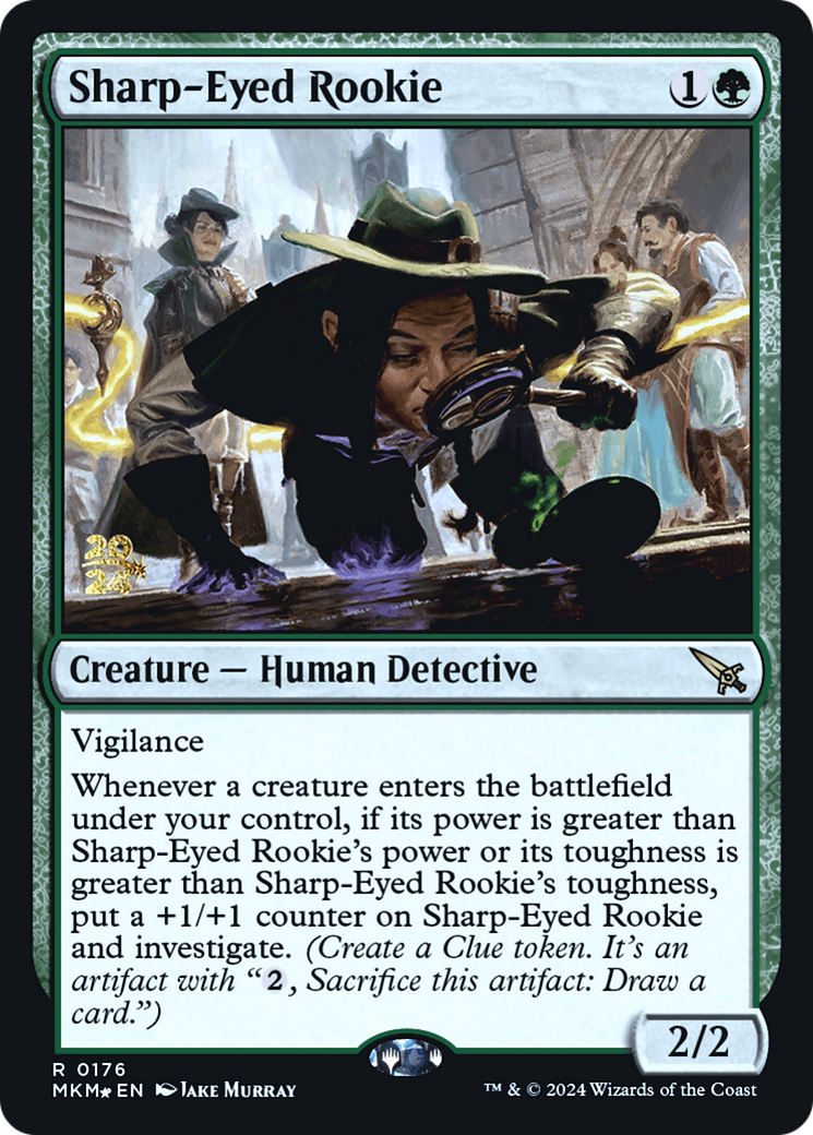 {R} Sharp-Eyed Rookie [Murders at Karlov Manor Prerelease Promos][PR MKM 176]