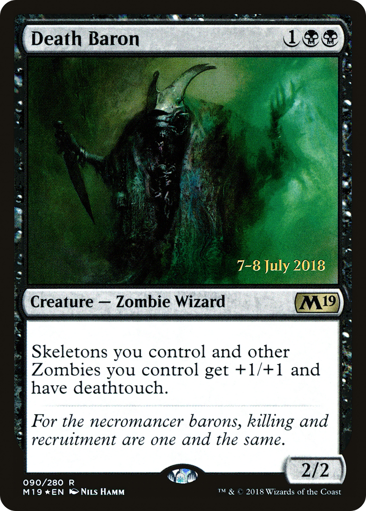 {R} Death Baron [Core Set 2019 Prerelease Promos][PR M19 090]