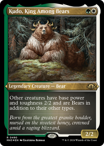 {R} Kudo, King Among Bears (Foil Etched) [Modern Horizons 3][MH3 490]