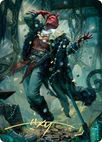 {A} Tibalt, Cosmic Impostor Art Card (Gold-Stamped Signature) [Kaldheim Art Series][GS AKHM 067]