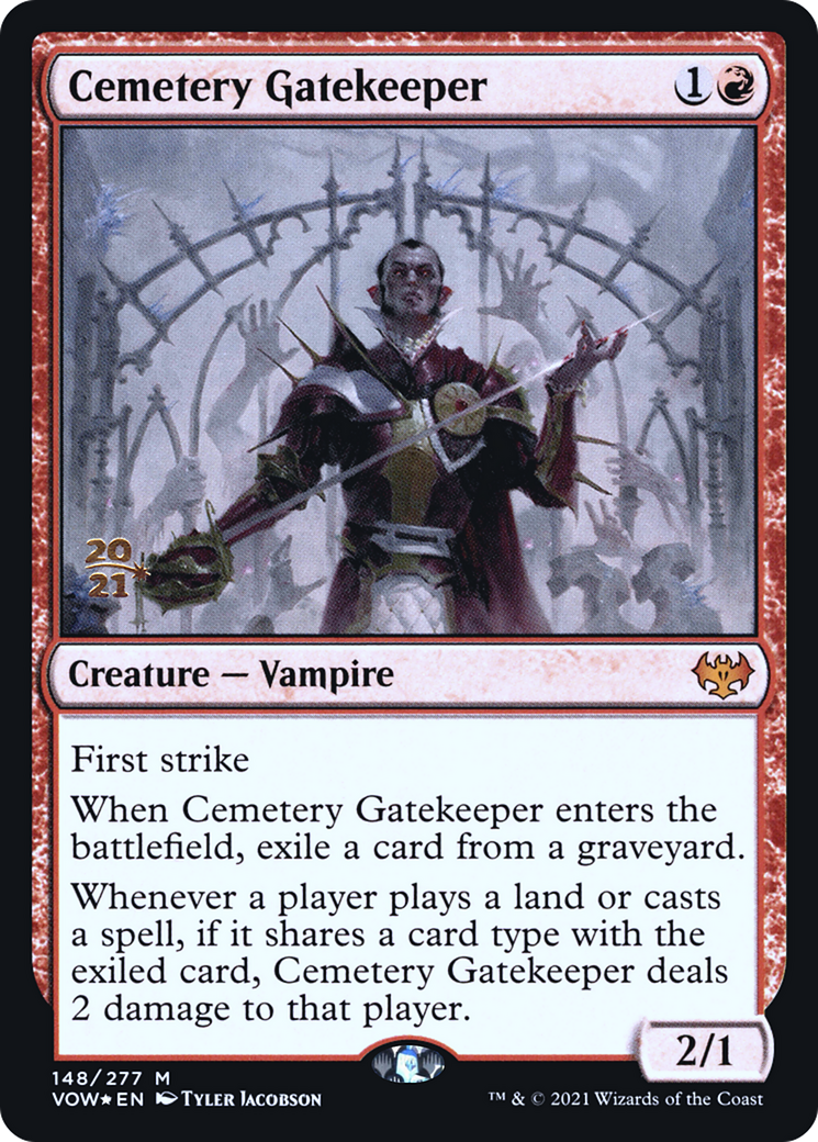 {R} Cemetery Gatekeeper [Innistrad: Crimson Vow Prerelease Promos][PR VOW 148]