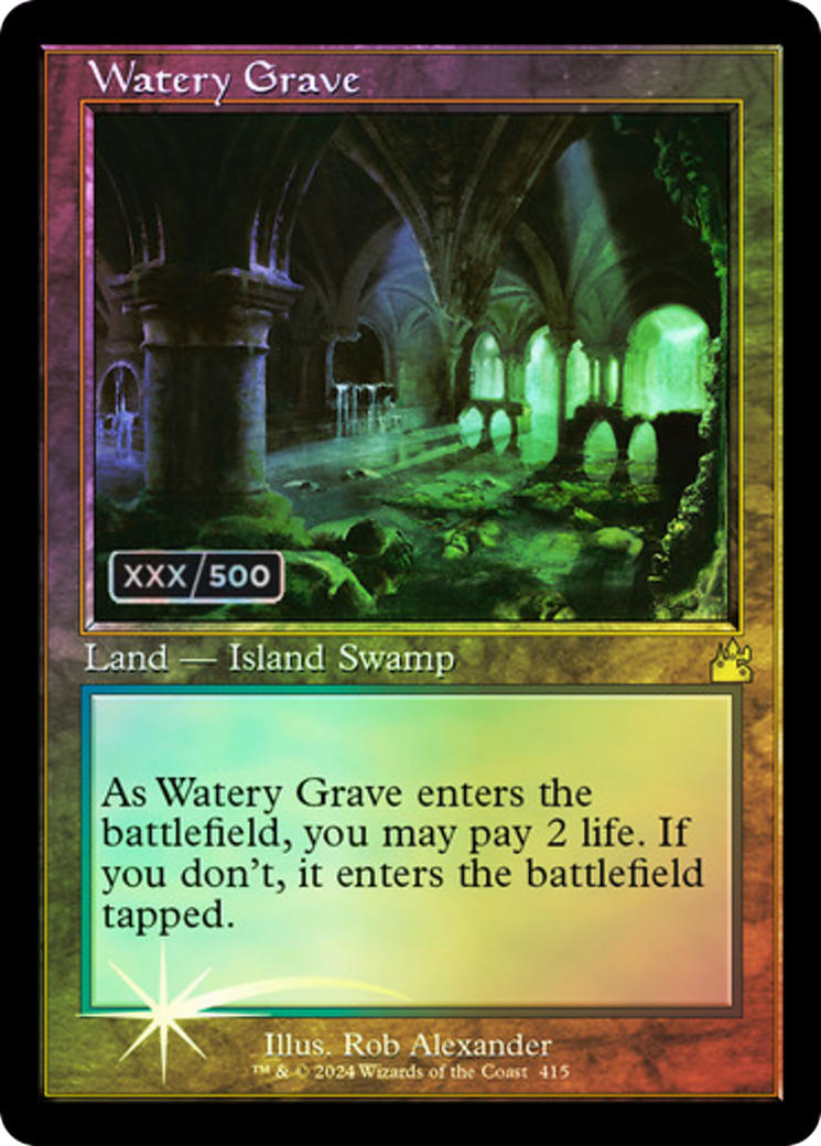 {R} Watery Grave (Retro) (Serialized) [Ravnica Remastered][SR RVR 415]