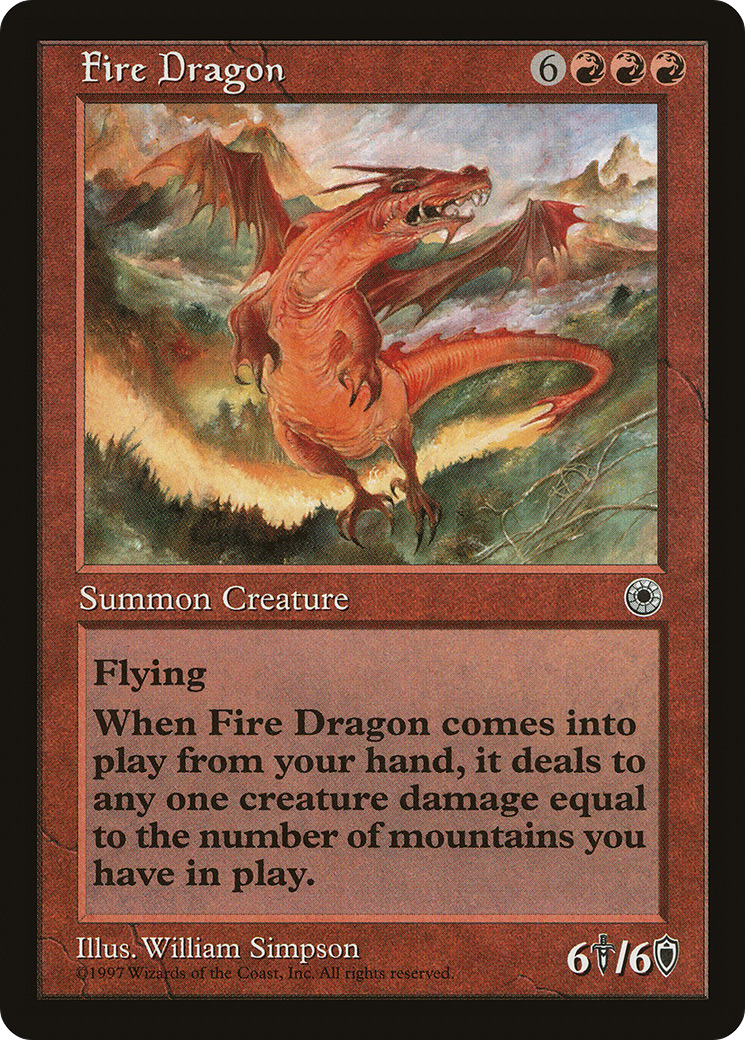 {R} Fire Dragon [Portal][POR 125] - Misty Mountain Games