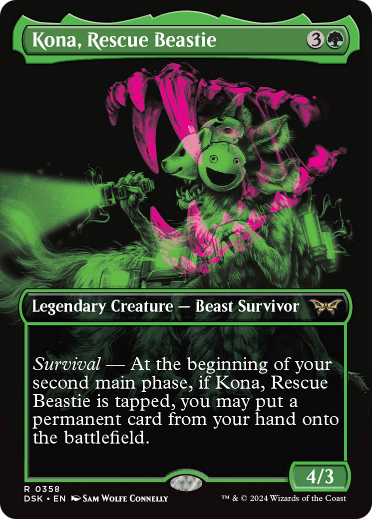 {@R} Kona, Rescue Beastie (Showcase) [Duskmourn: House of Horror][DSK 358]