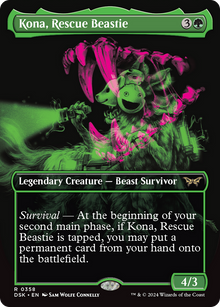 {@R} Kona, Rescue Beastie (Showcase) [Duskmourn: House of Horror][DSK 358]