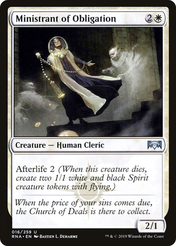 {C} Ministrant of Obligation [Ravnica Allegiance][RNA 016]