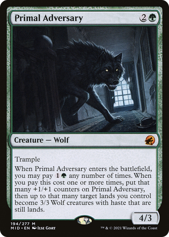 {R} Primal Adversary [Innistrad: Midnight Hunt][MID 194]