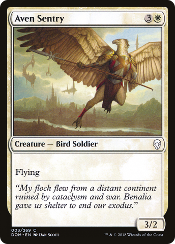 {C} Aven Sentry [Dominaria][DOM 003]