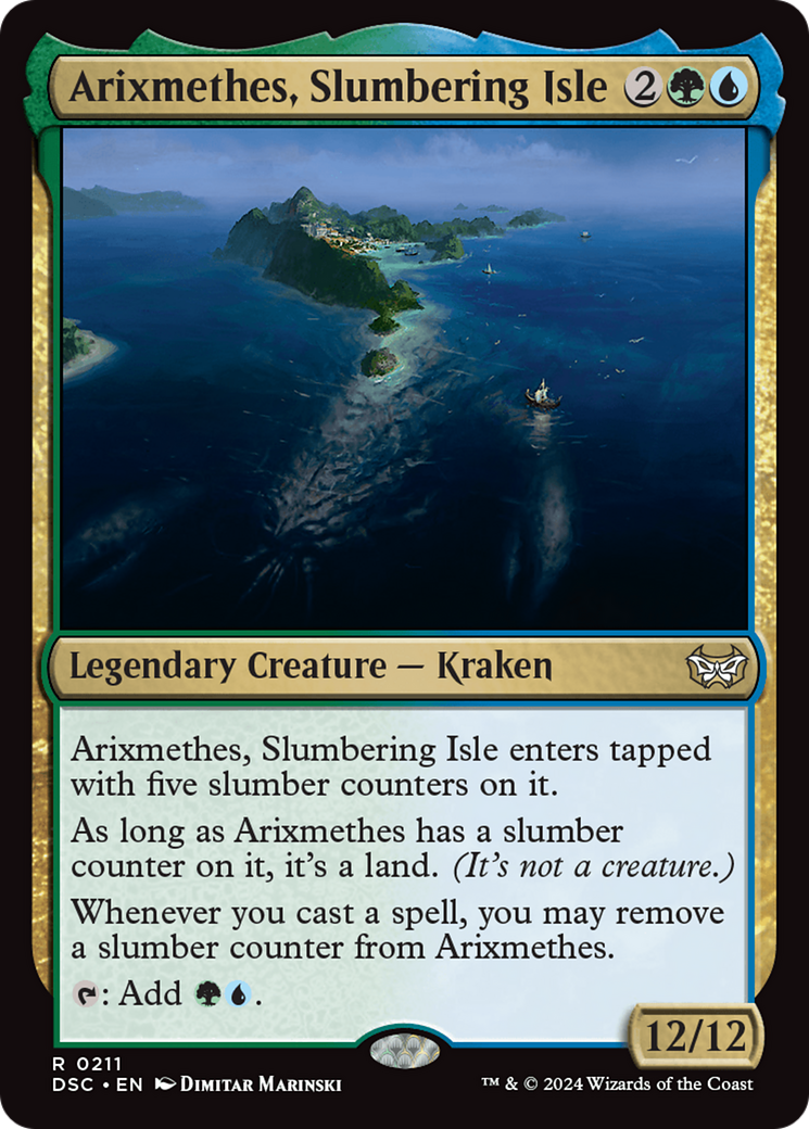 {R} Arixmethes, Slumbering Isle [Duskmourn: House of Horror Commander][DSC 211]