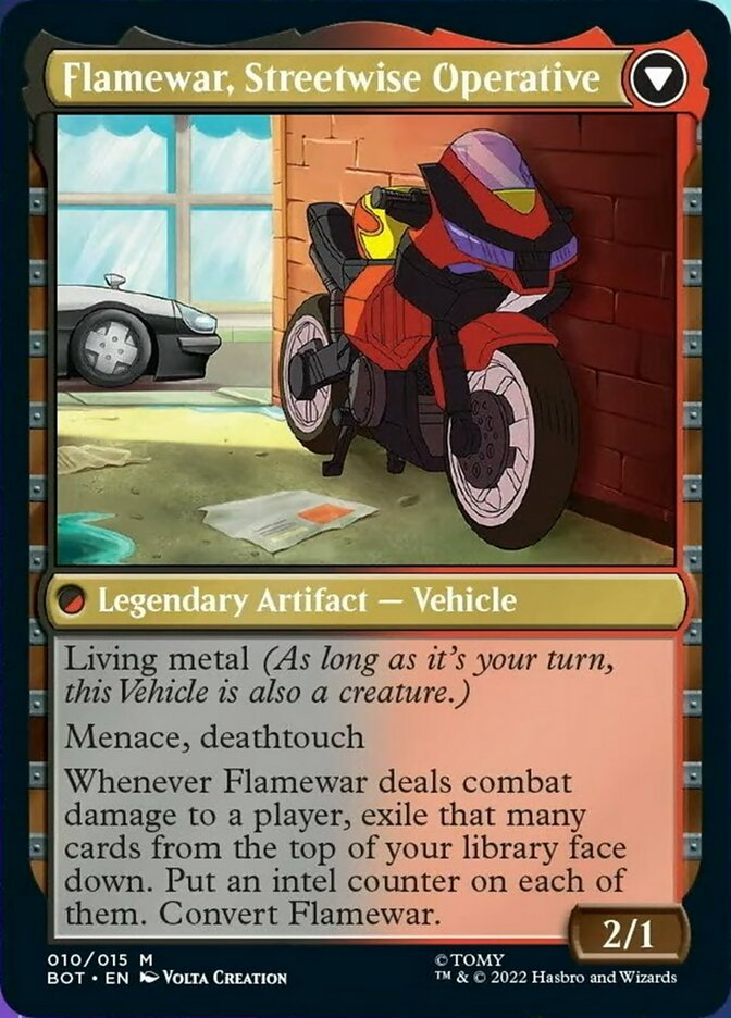 {R} Flamewar, Brash Veteran // Flamewar, Streetwise Operative [Transformers][BOT 010]