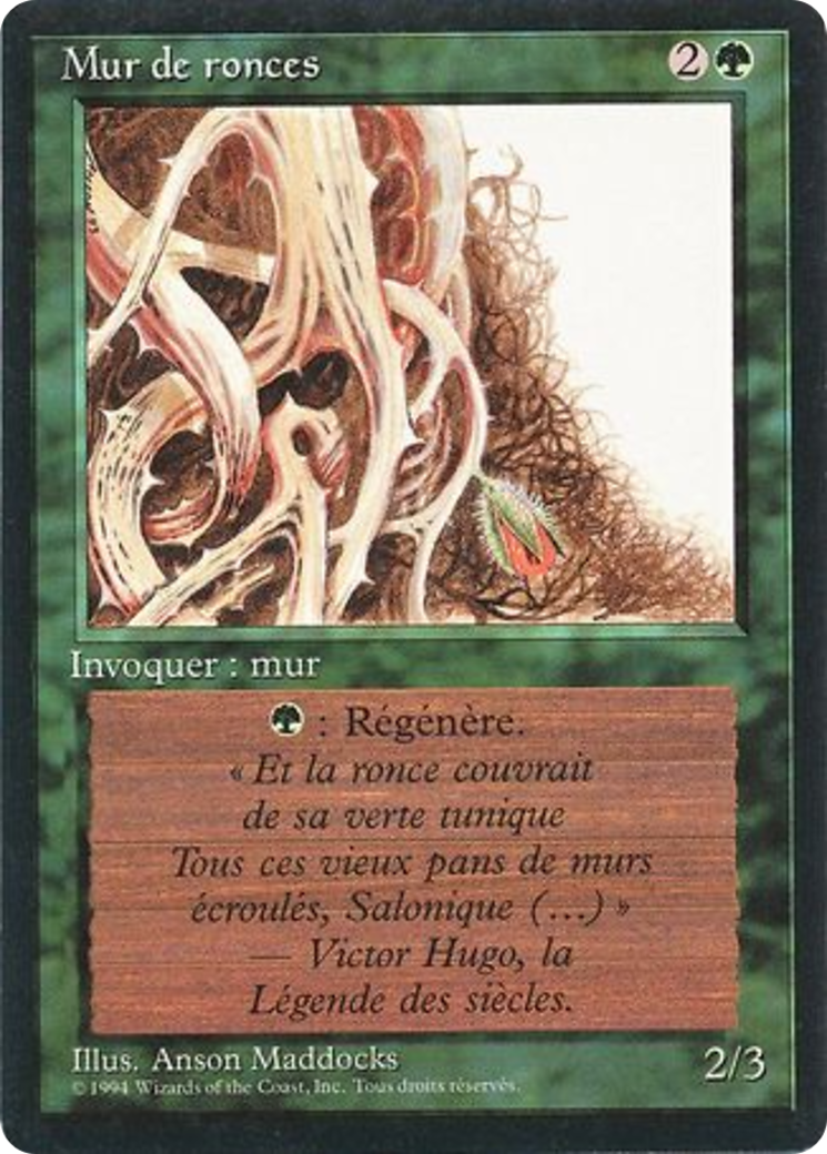 {F} Wall of Brambles [Foreign Black Border][FBB 3ED 224]