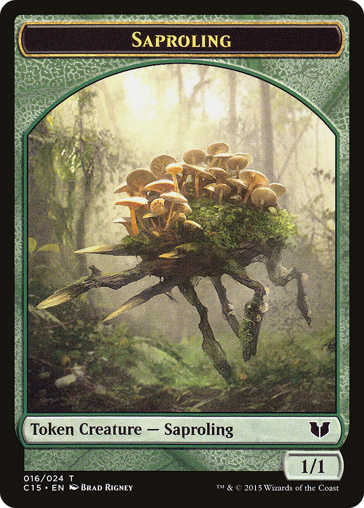 {T} Saproling // Spider Double-Sided Token [Commander 2015 Tokens][TC15 016]