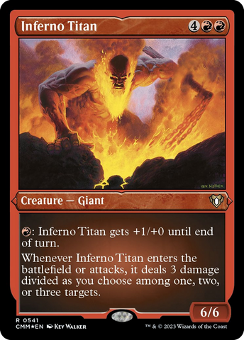 {R} Inferno Titan (Foil Etched) [Commander Masters][CMM 541]